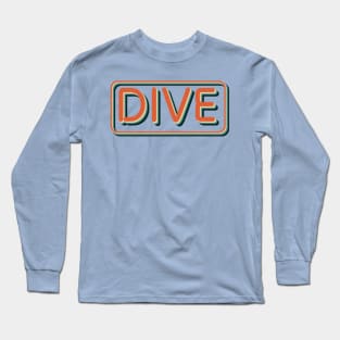 Retro Dive Vintage Diving Springboard Diver Long Sleeve T-Shirt